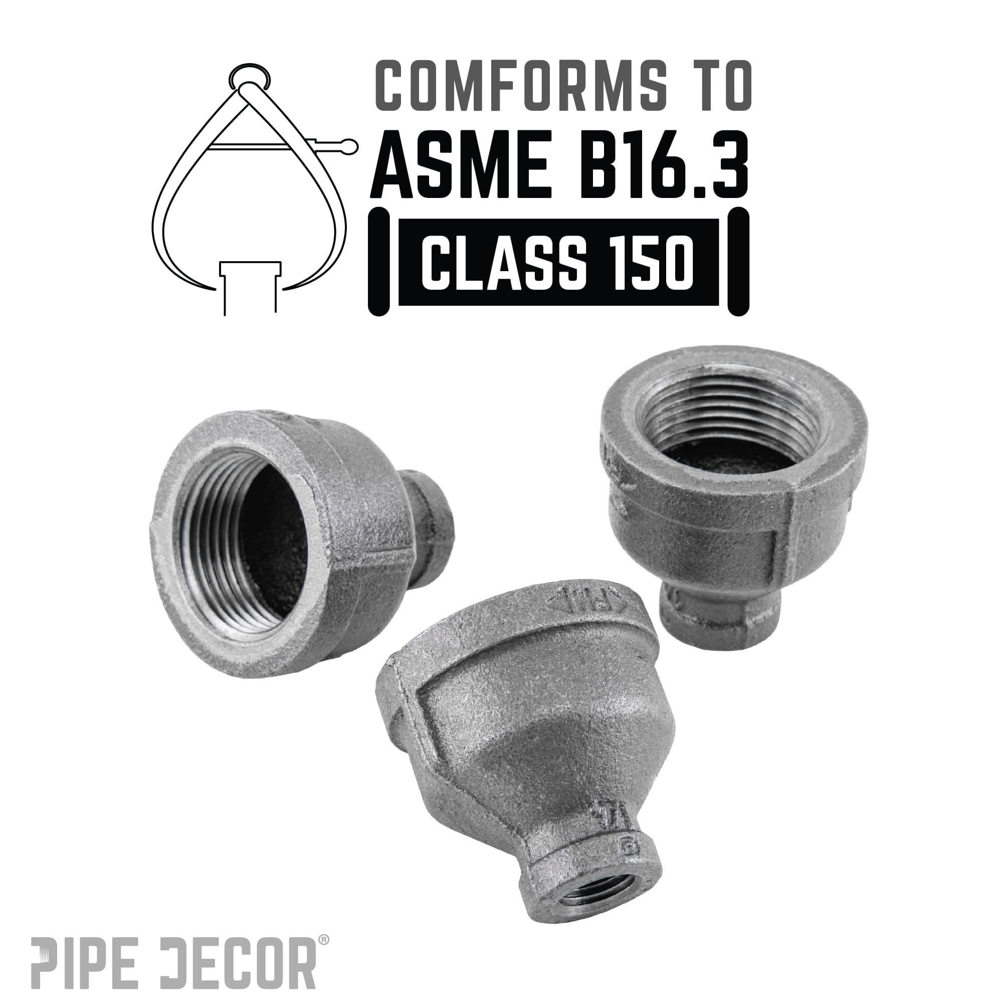2 in. x 1/2 in. Black Reducing Coupling