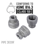 2 in. x 1 in. Black Reducing Coupling