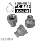 3/4 in. x 1/4 in. Black Reducing Coupling