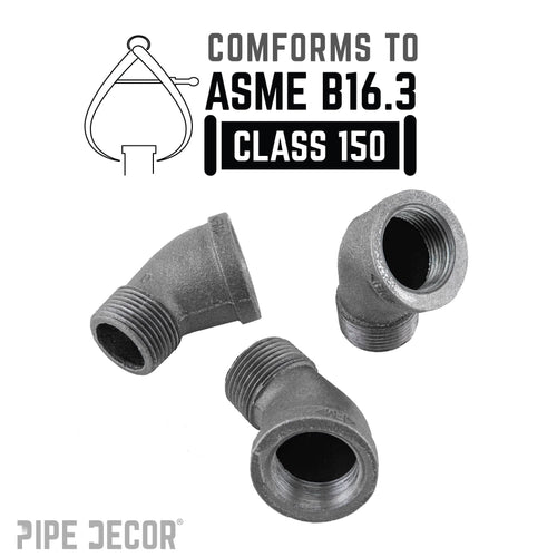 1/2 in. Black 45 Degree Street Elbow