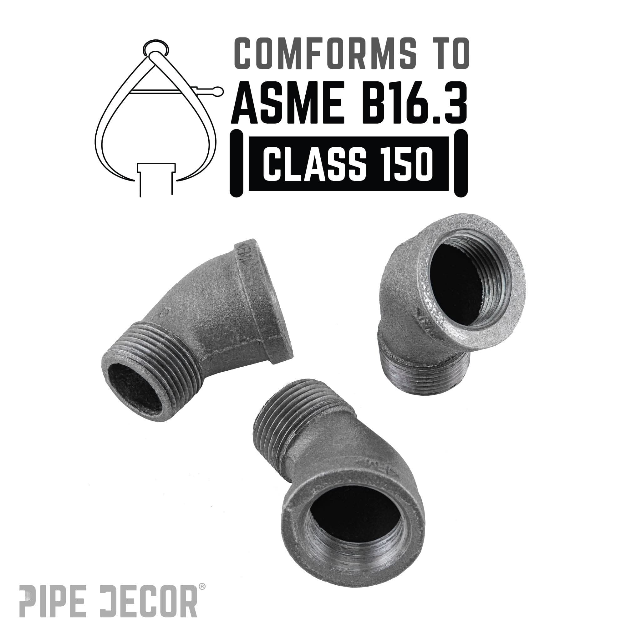 1/4 in. Black 45 Degree Street Elbow