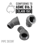 3/4 in. Black 45 Degree Street Elbow