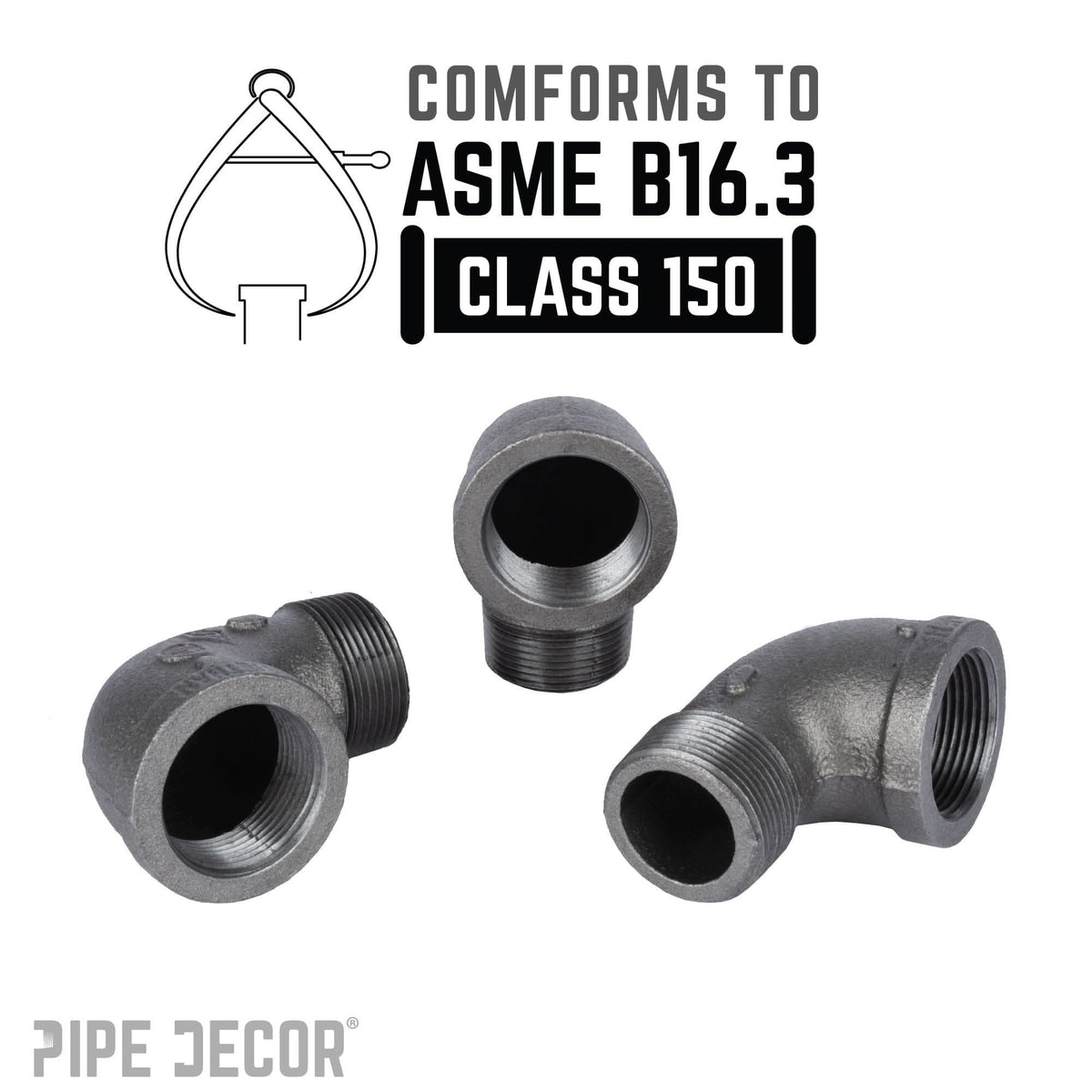 1 1/2 in. Black 90 Degree Street Elbow