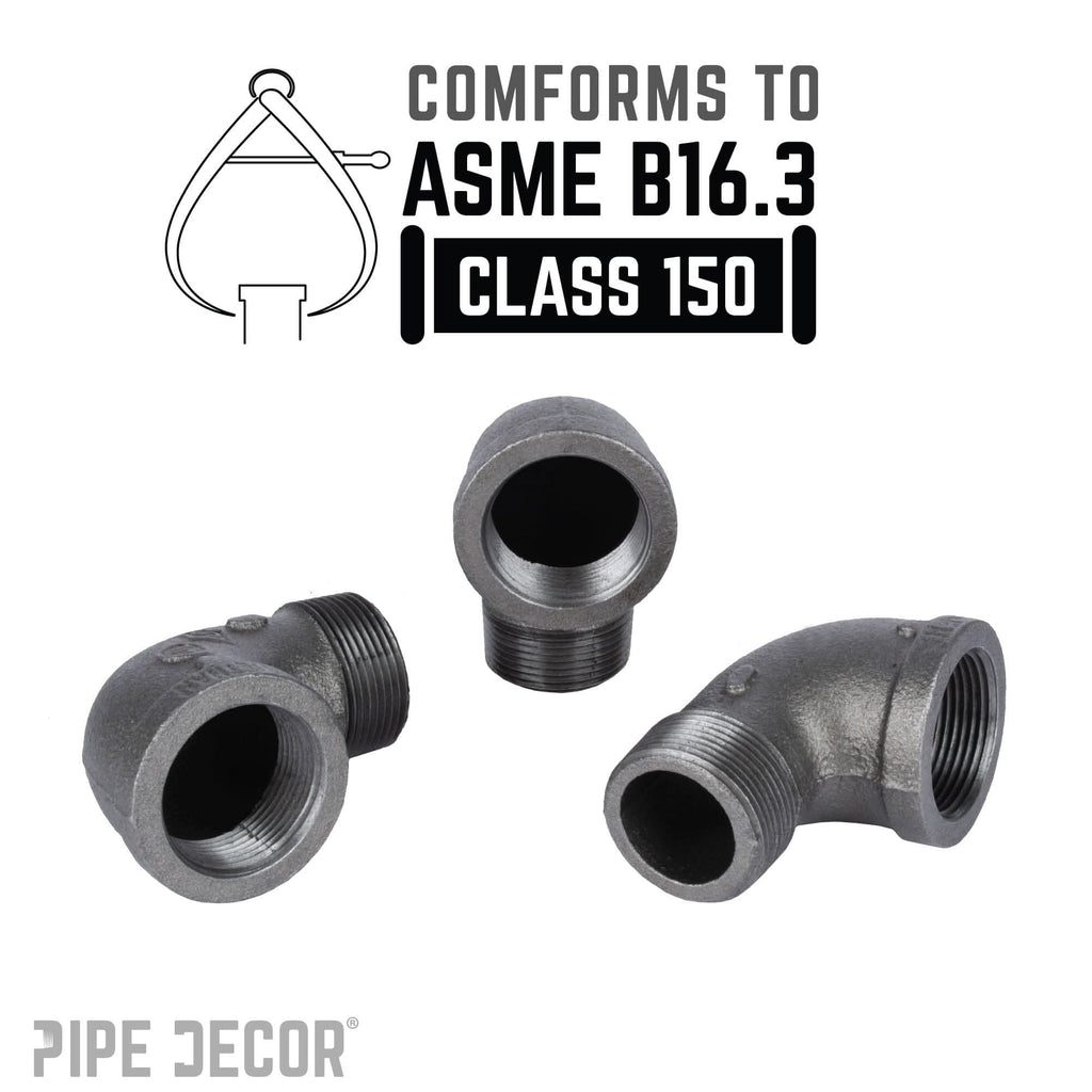 1 1/4 in. Black 90 Degree Street Elbow