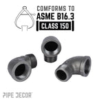 1 1/4 in. Black 90 Degree Street Elbow