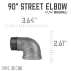 1 1/4 in. Black 90 Degree Street Elbow