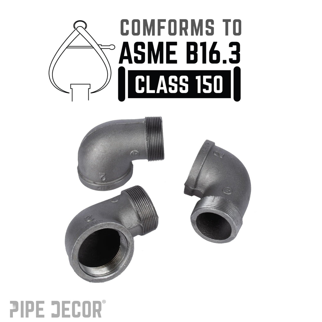 2 in. Black 90 Degree Street Elbow