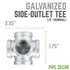 1/2 in. Galvanized Iron Side Outlet Tee