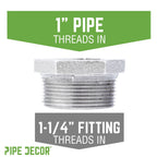 1 1/4 in. x 1 in. Galvanized Iron Bushing
