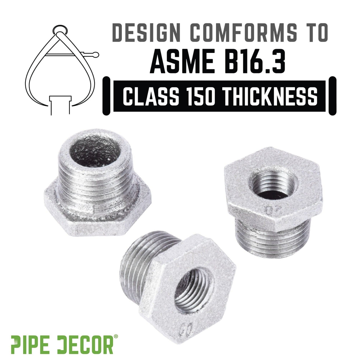 1/4 in. x  1/8 in. Galvanized Iron Bushing