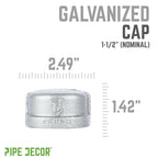 1 1/2 in. Galvanized Iron Cap