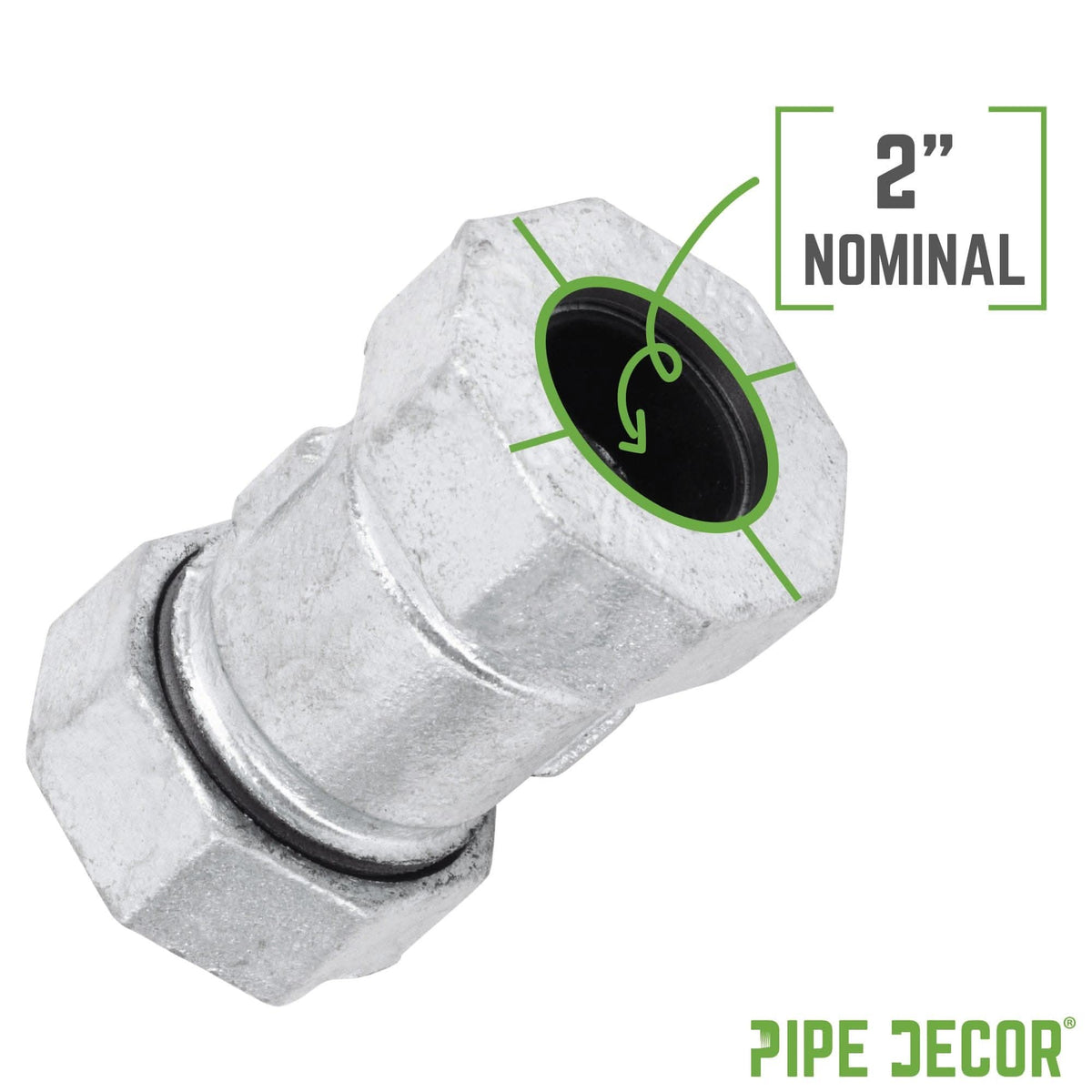 2 in. Galvanized Iron Compression Coupling