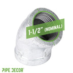1 1/2 in.  Galvanized Iron 45 Degree Elbow