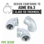 1 1/4 in. Galvanized Iron 90 Degree Elbow