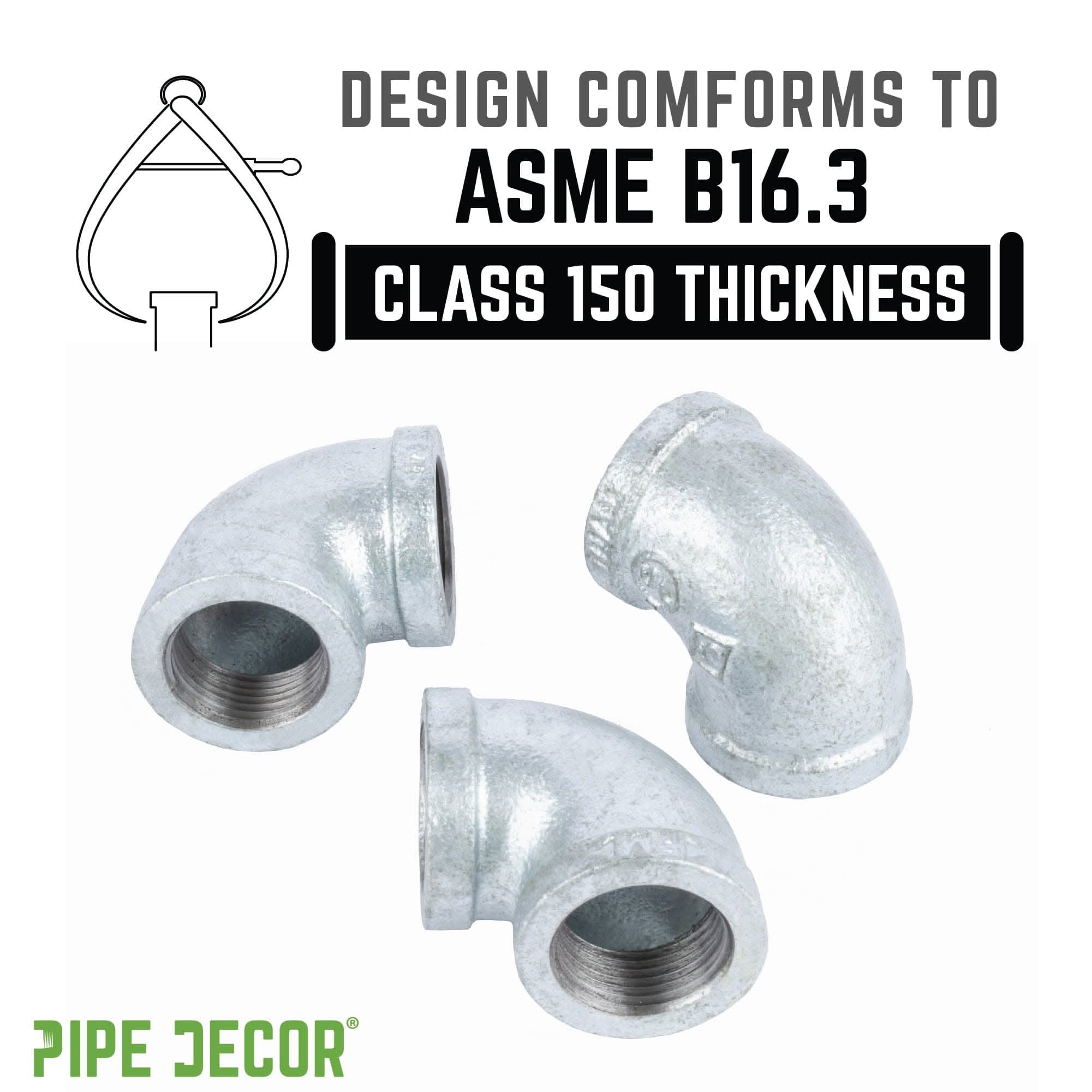 1 1/4 in. Galvanized Iron 90 Degree Elbow