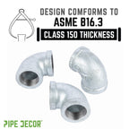 1 in. Galvanized Iron 90 Degree Elbow