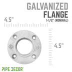 1 1/2 in. Galvanized Iron Floor Flange