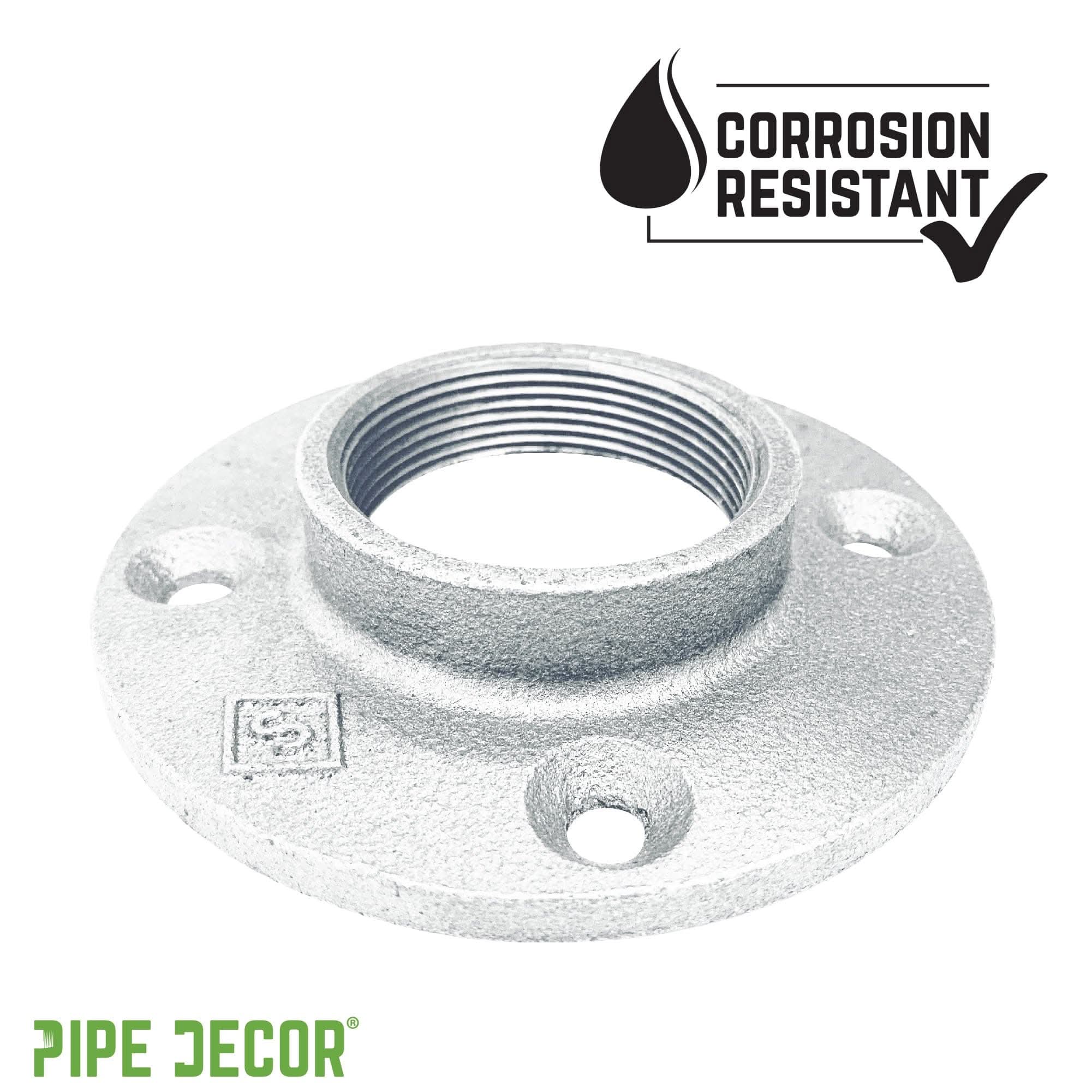 1 1/4 in.  Galvanized Iron Floor Flange