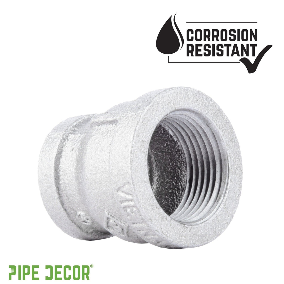 1 1/2 in. x 1 1/4 in. Galvanized Iron Reducing Coupling