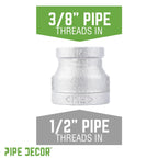 1/2 in. x 3/8 in. Galvanized Iron Reducing Coupling