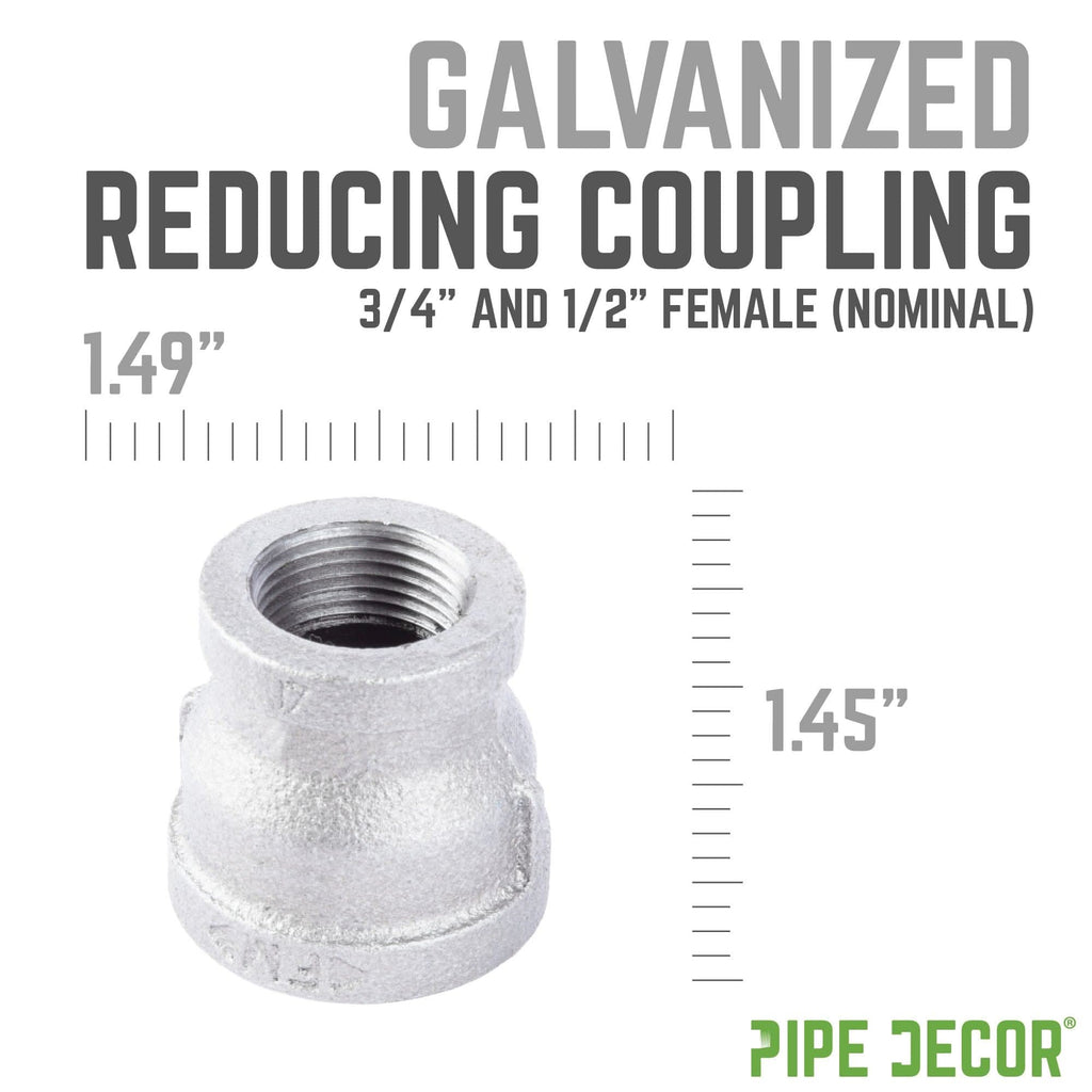 3/4 in. x 1/2 in. Galvanized Iron Reducing Coupling