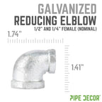 1/2 in. x 1/4 in. Galvanized Iron Reducing Elbow