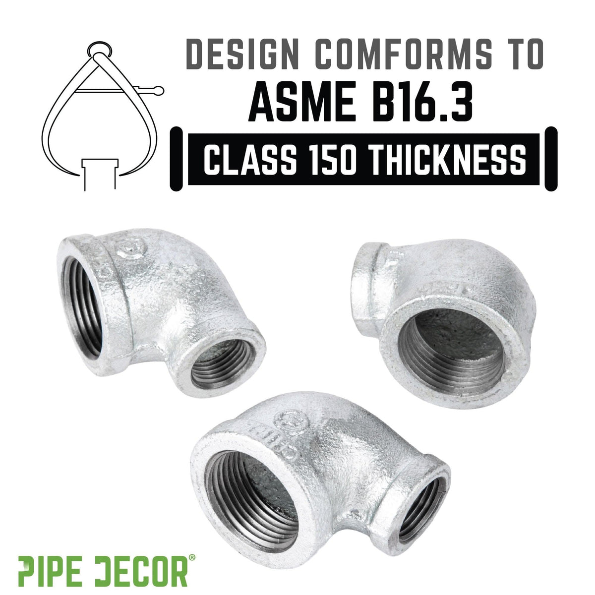 3/4 in. x 1/2 Galvanized Reducing Elbow