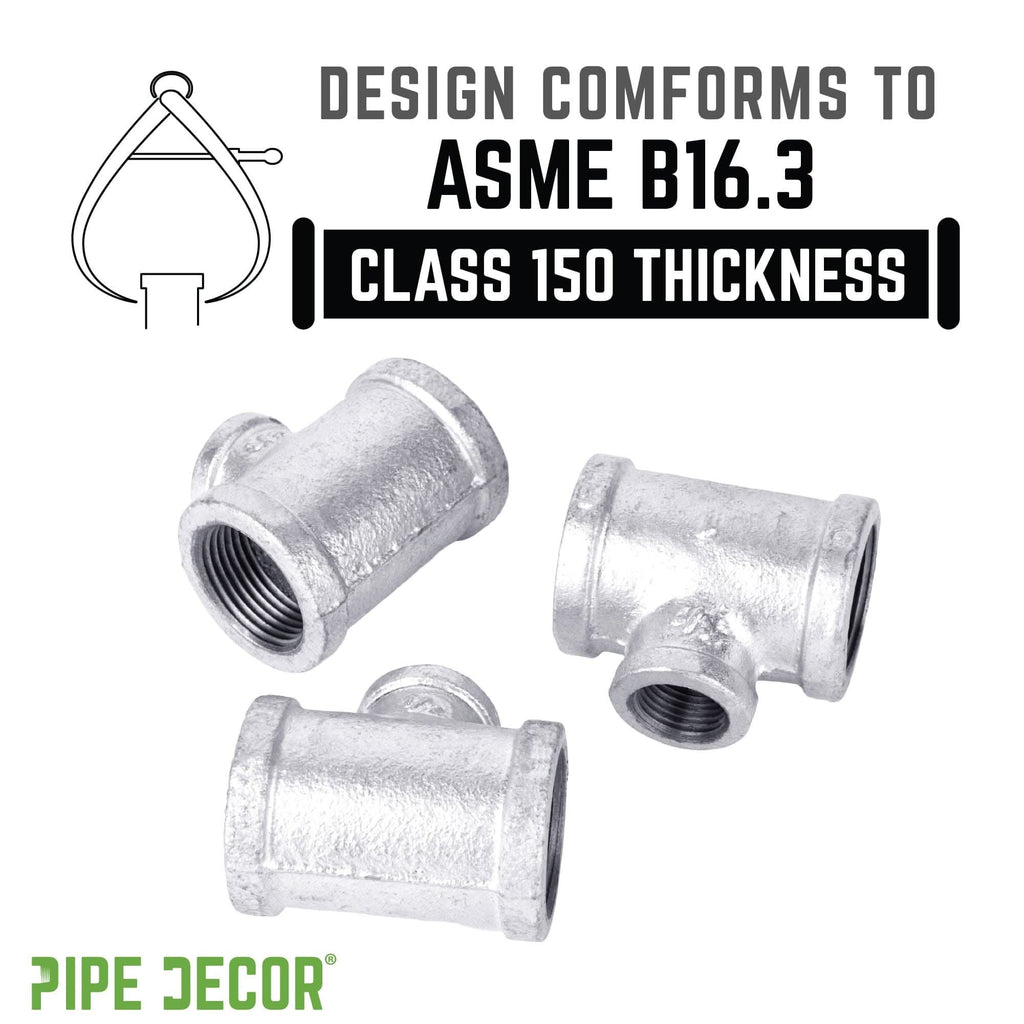 2 in. x  2 in. x 1 1/2 in. Galvanized Iron Reducing Tee