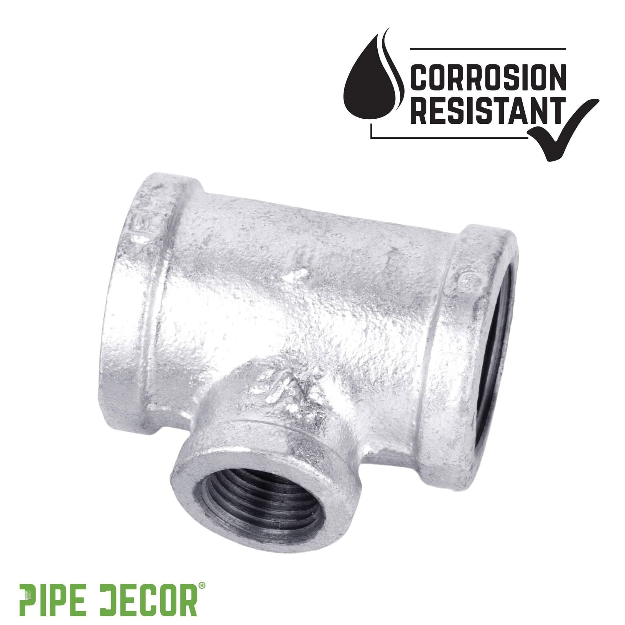 2 in. x  2 in. x 1 1/2 in. Galvanized Iron Reducing Tee