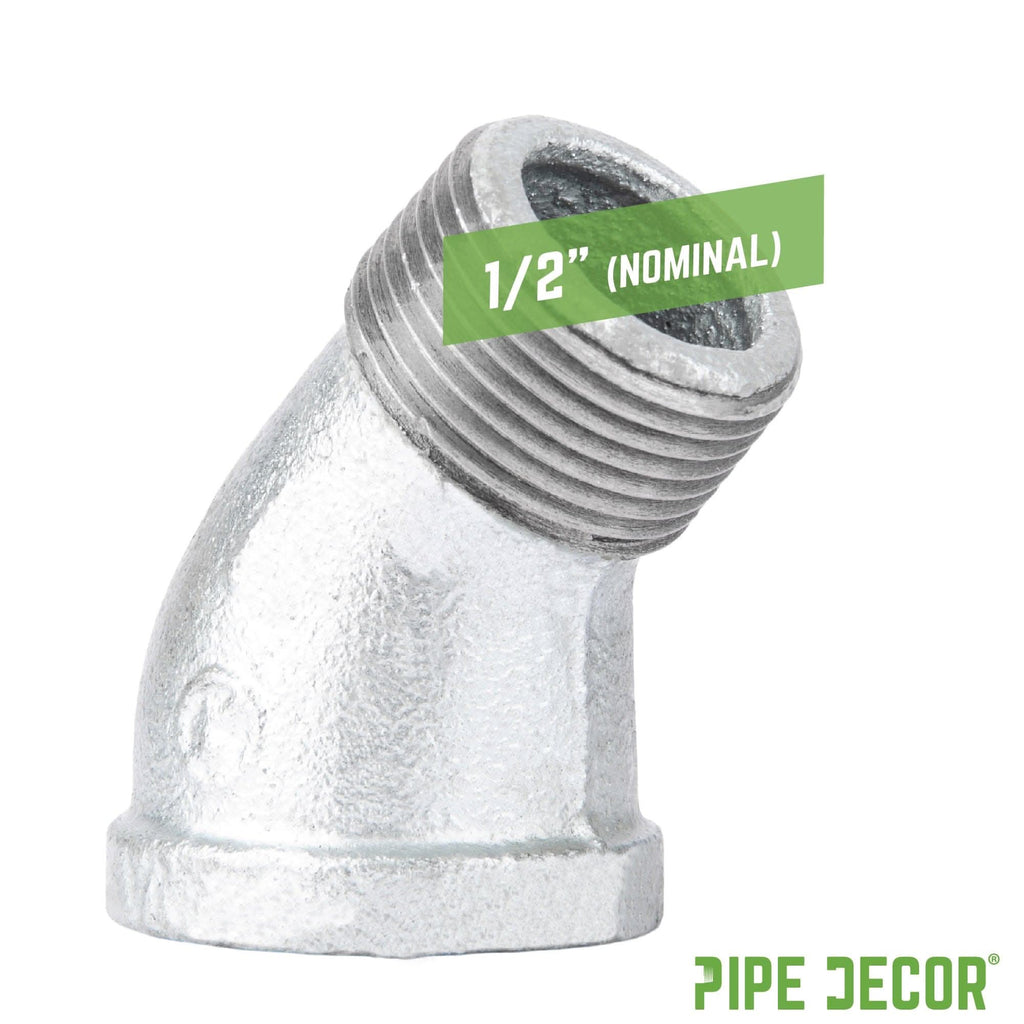 1/2 in. Galvanized Iron 45 Degree Street Elbow