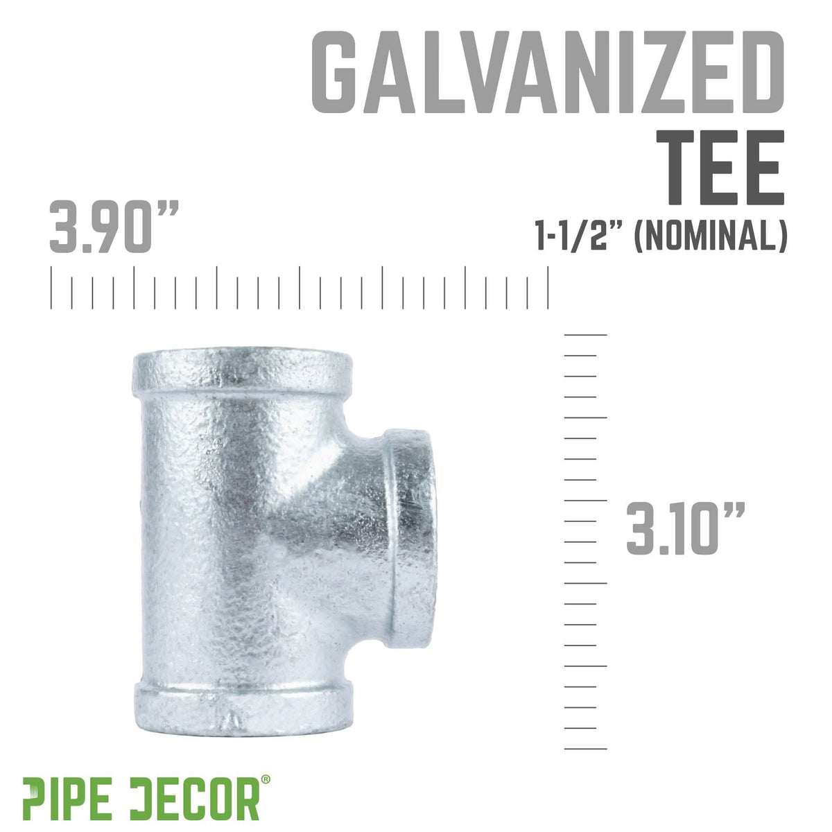 1 1/2 in. Galvanized Iron Tee