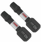 BOSCH ITDSQ3102 2 pc. Driven 1 In. Impact Square #3 Insert Bits