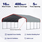20x20 ft Outdoor Metal Carport