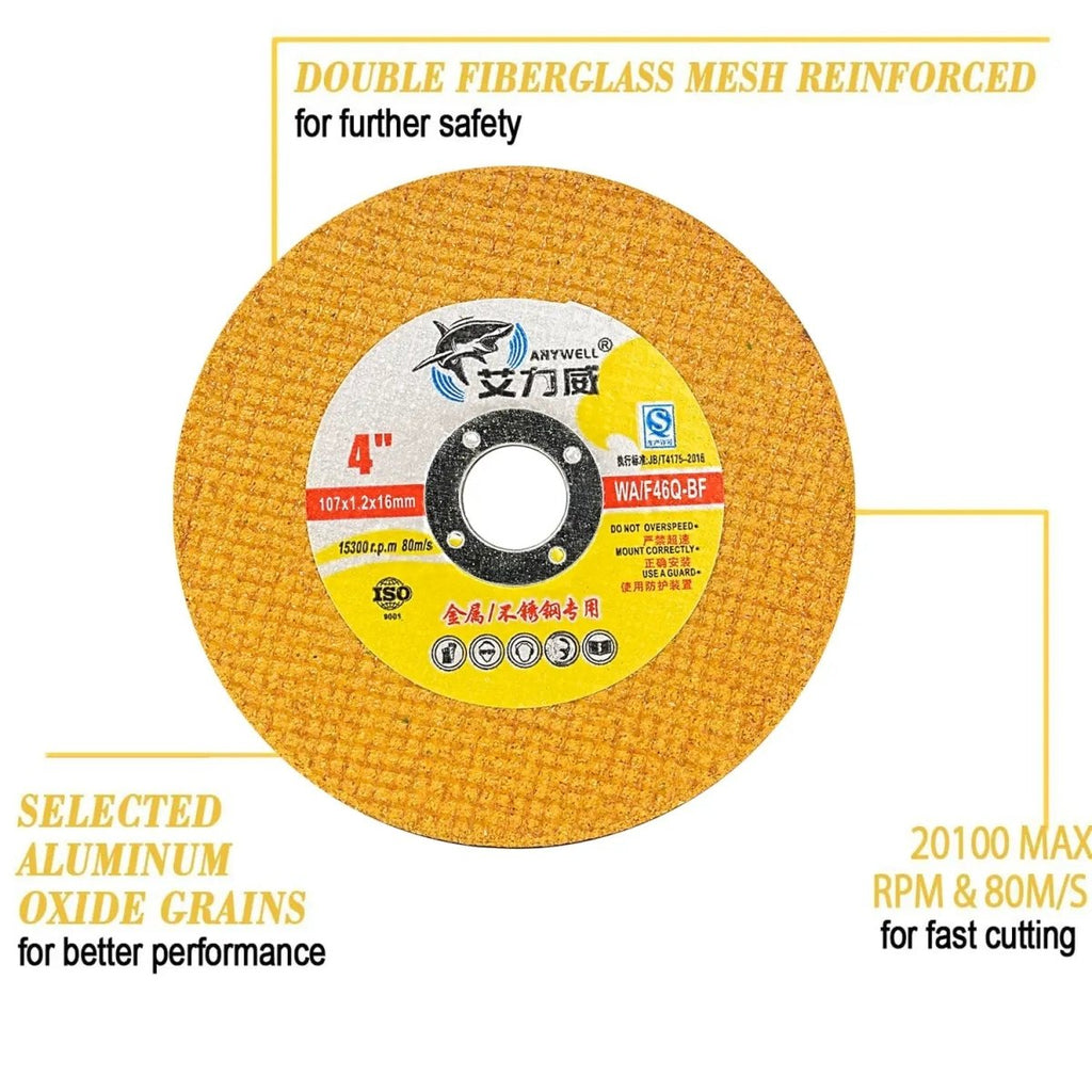 Cut Off Wheels 4 inch Thin Metal (50 pcs) & Stainless SteelCutting Wheel, Professional Fast Cutting Disc