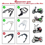 Yescom Motorcycle Trunk with Backrest Scooter Tour Pack White