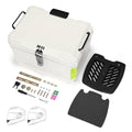 Yescom White Motorcycle Trunk Box with Backrest Scooter Tour Pack