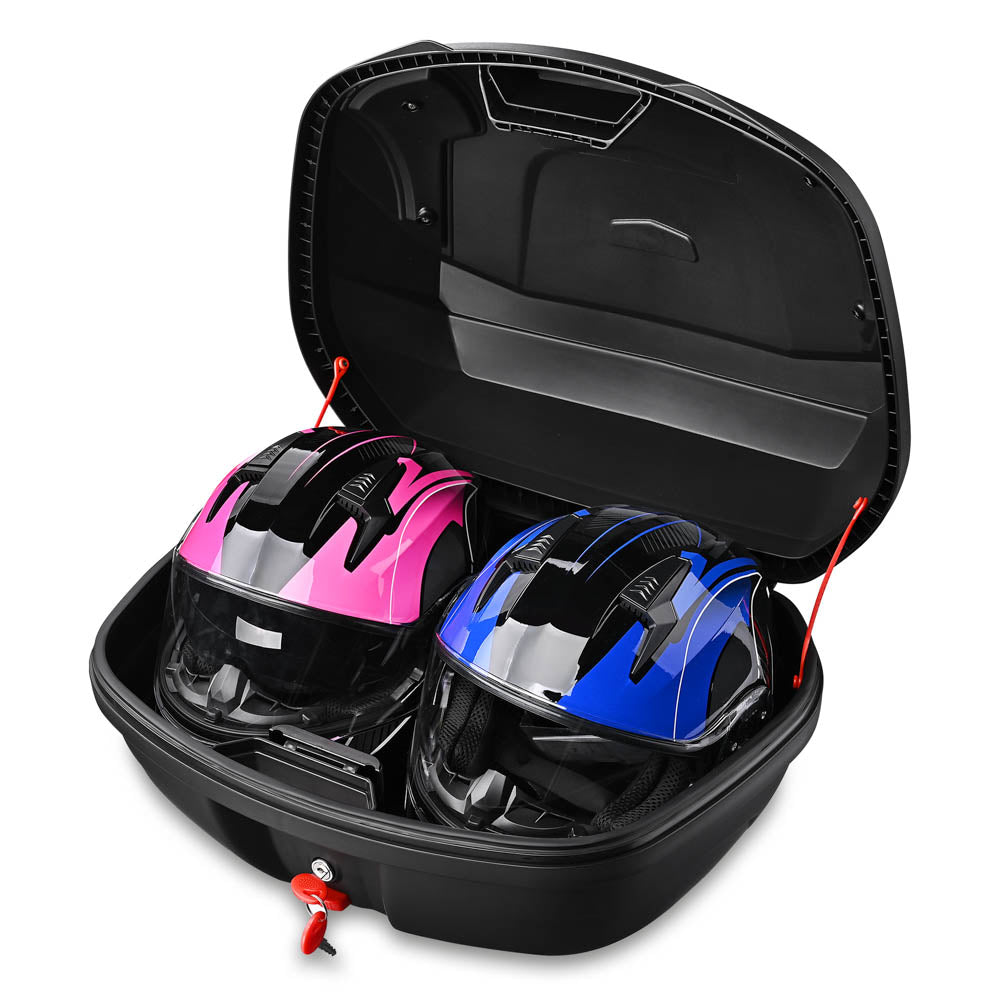 Yescom Motorcycle Scooter Trunk Tail Box Topcase Black