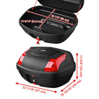 Yescom Motorcycle Scooter Trunk Tail Box Topcase Black