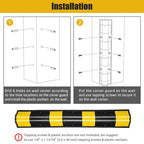 Yescom 2pcs Rubber Corner Guards for Walls Reflective 31" Round