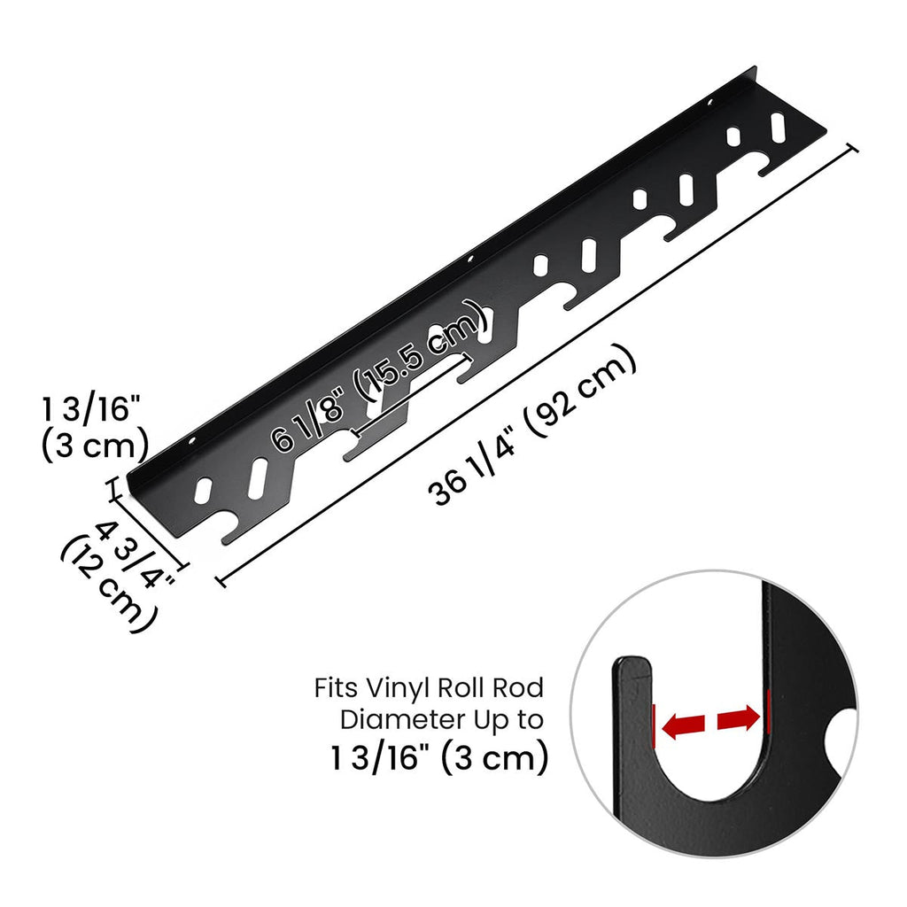 Yescom Vinyl Roll Holder Storage Rack Wall Mount