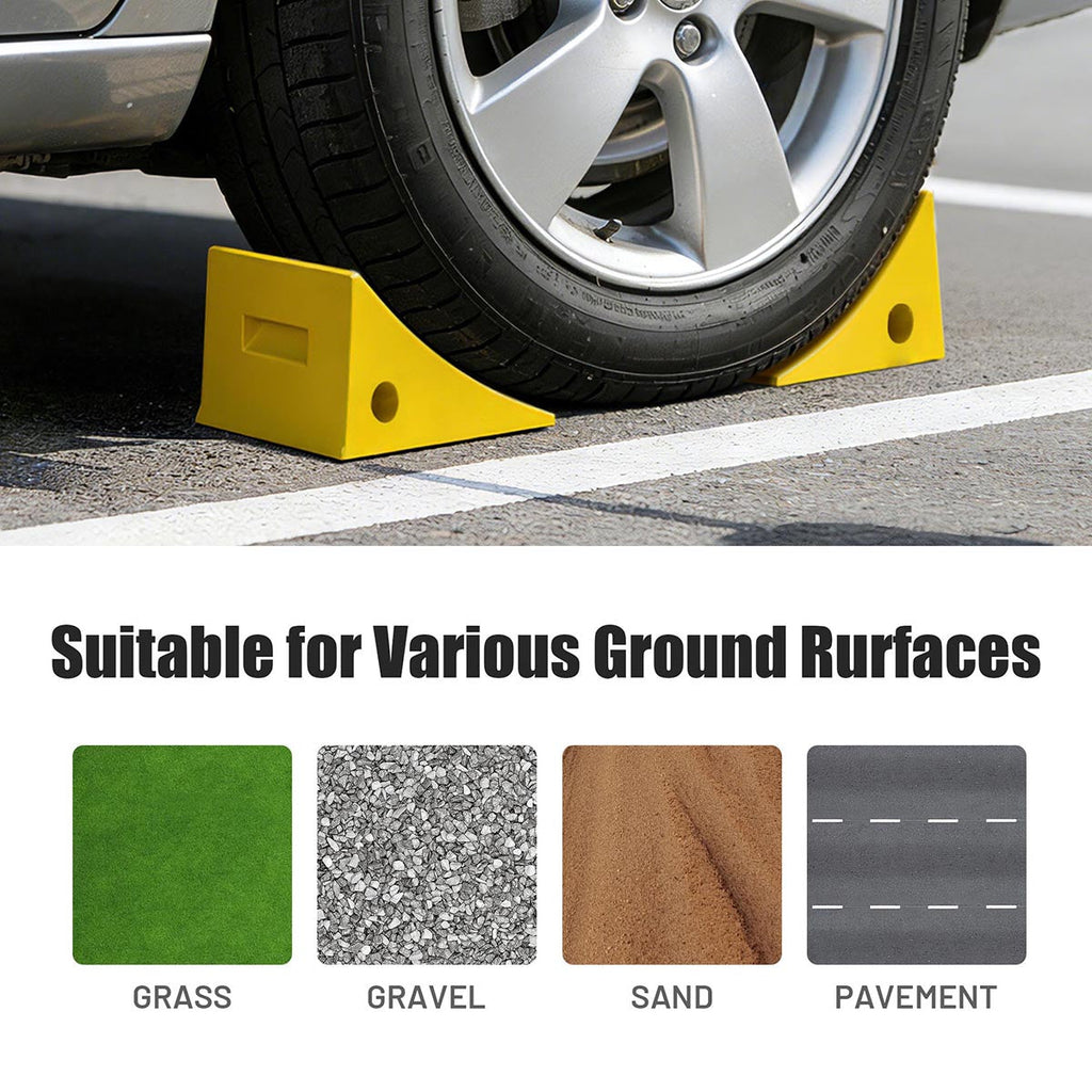 Yescom Wheel Chocks 2ct. for 24-32in. Tire, 33,000lbs GVWR, Polyurethane