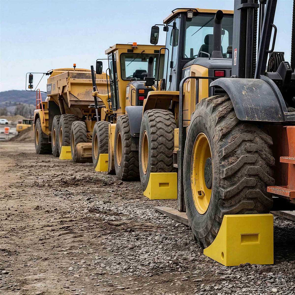 Yescom Wheel Chocks 2ct. for 50in. Tire, 99.2 Tons GVWR, Polyurethane