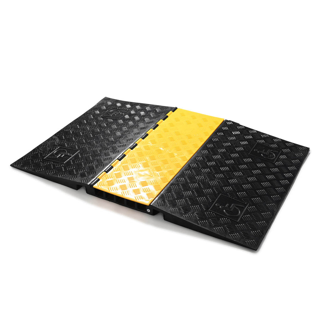 Yescom ADA Cable Ramp Rubber Speed Bump 5-Channel for 1 3/8" Cables