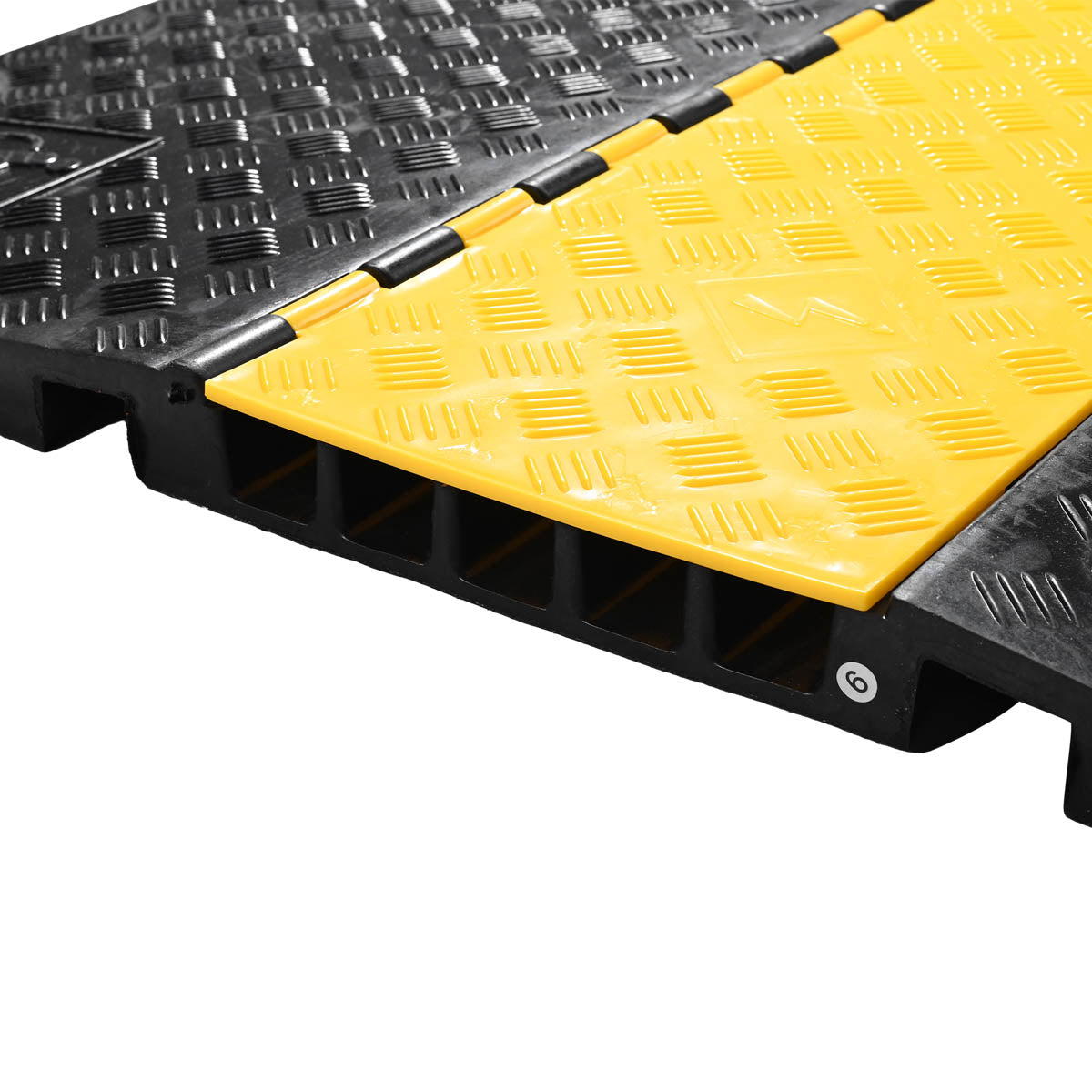 Yescom ADA Cable Ramp Rubber Speed Bump 5-Channel for 1 3/8" Cables