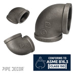 4 in. Black 90 Degree Elbow