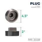 4 in. Black Plug