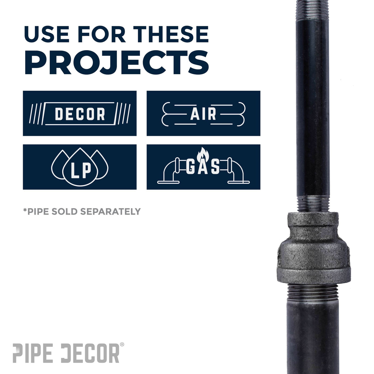 3 in. x 2 1/2 in. Black Reducing Coupling