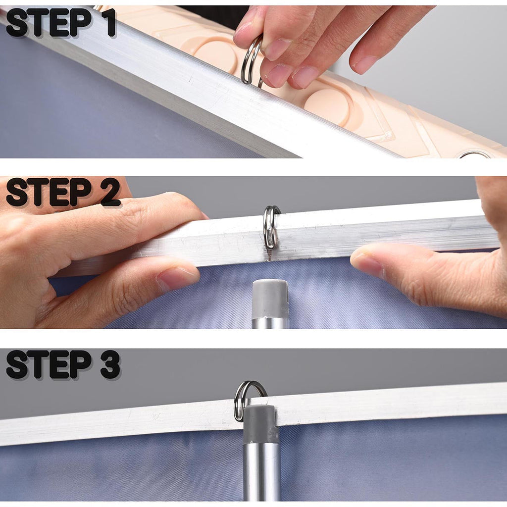 Yescom Illuminated Retractable Banner Stand Kit 33 x 79 in