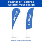 Yescom Teardrop Flag Pole Kit - 10 Sets, Base Type Options