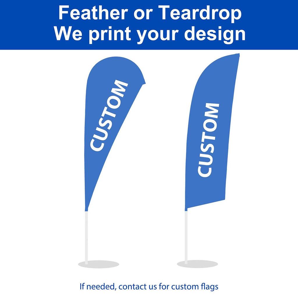 Yescom Feather Flag Pole Kit - 10 Sets, Base Type Options